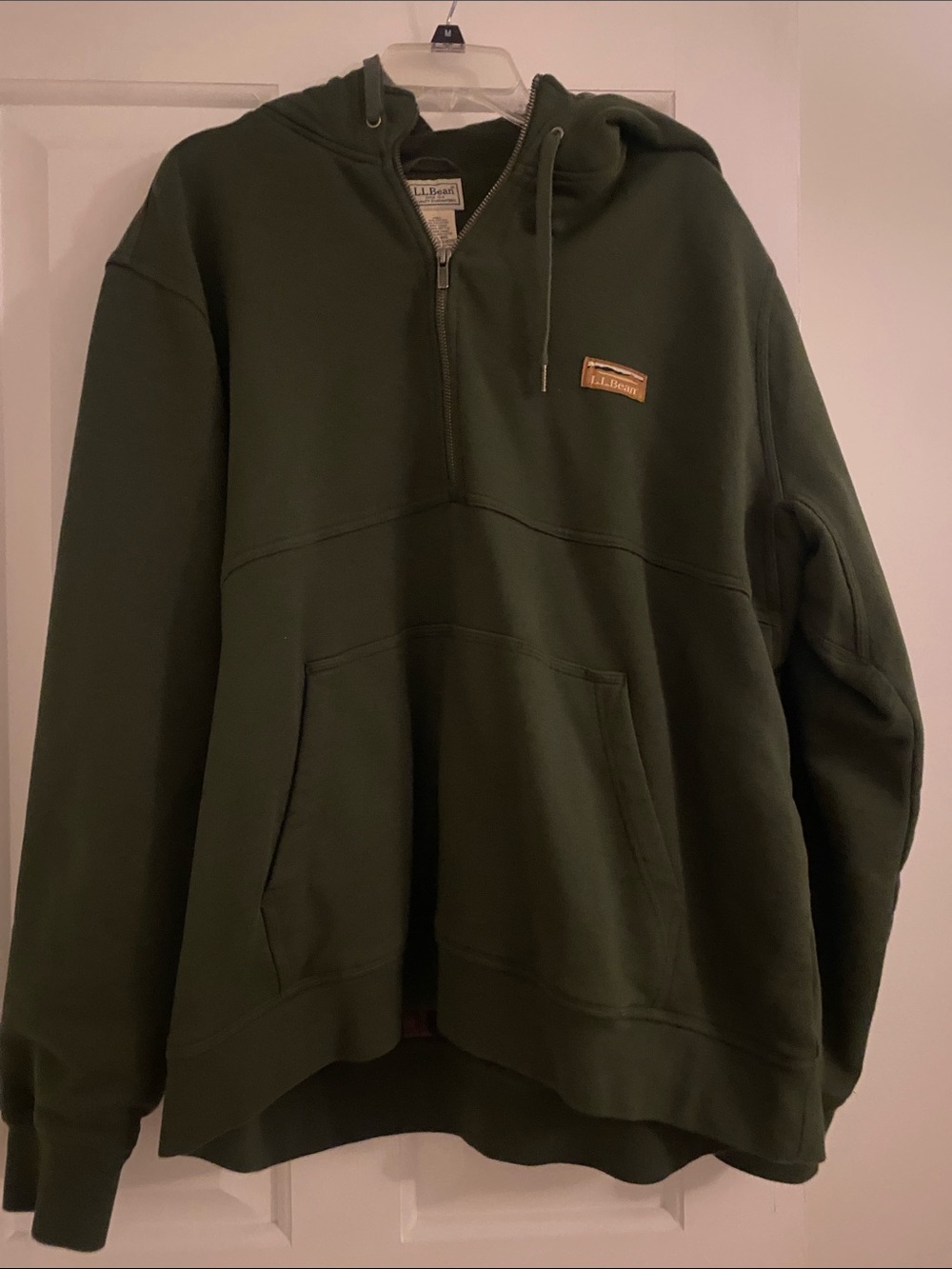 L.L. Bean Men's Olive Green Zip-Up Hoodie